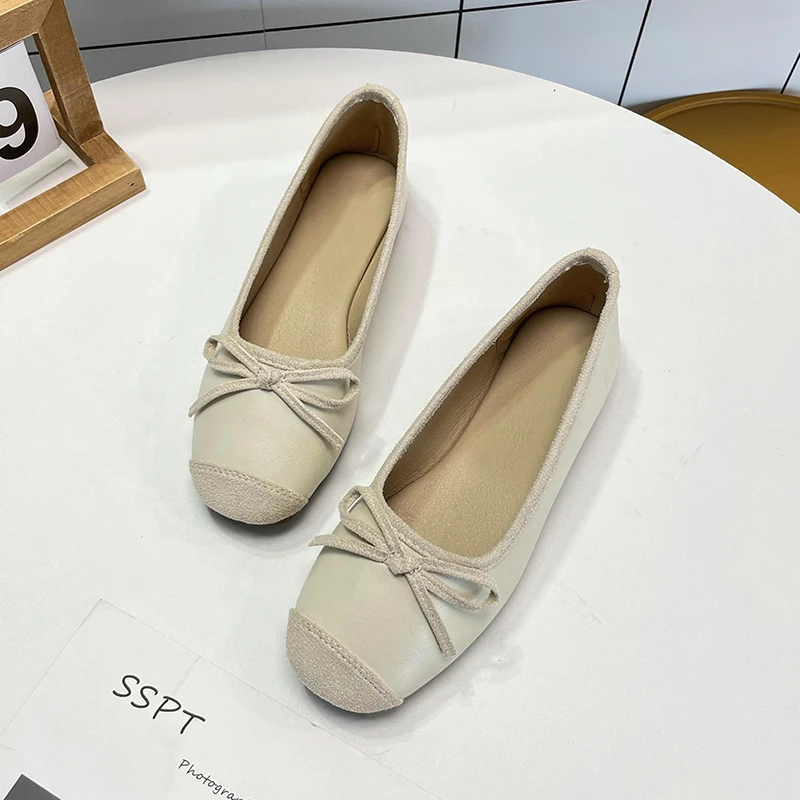 

Балетки женские из ПУ кожи, роскошные брендовые дизайнерские, мягкие повседневные туфли на плоской подошве, круглый носок, разные цвета, вес...