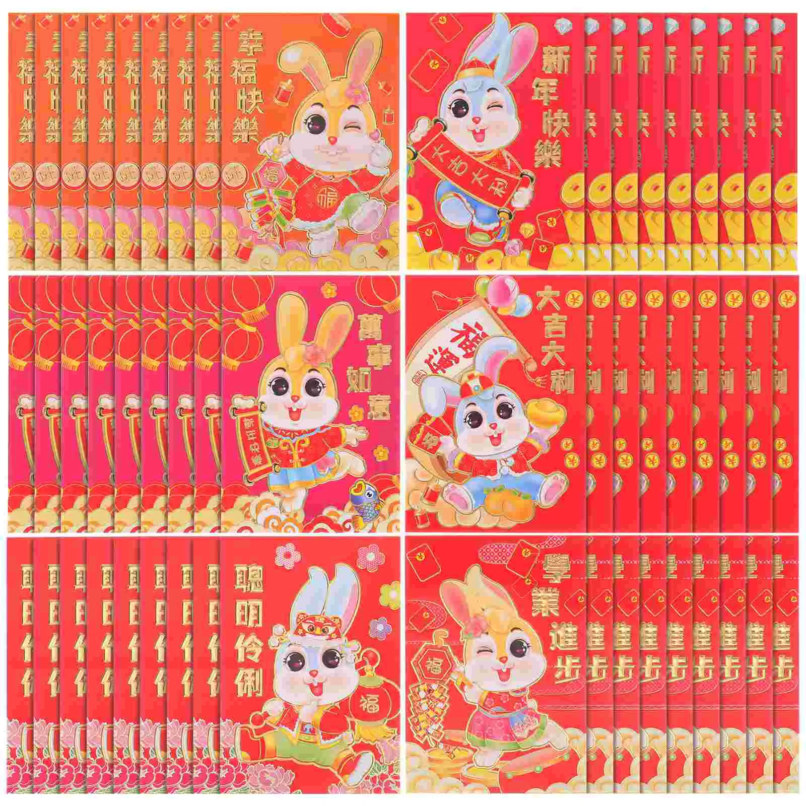 

Red Year Envelopes New Envelope Money Packet Chinese Pocket Rabbit Bag Packets Lucky Zodiac Bunny Traditional Bao Hong Hongbao