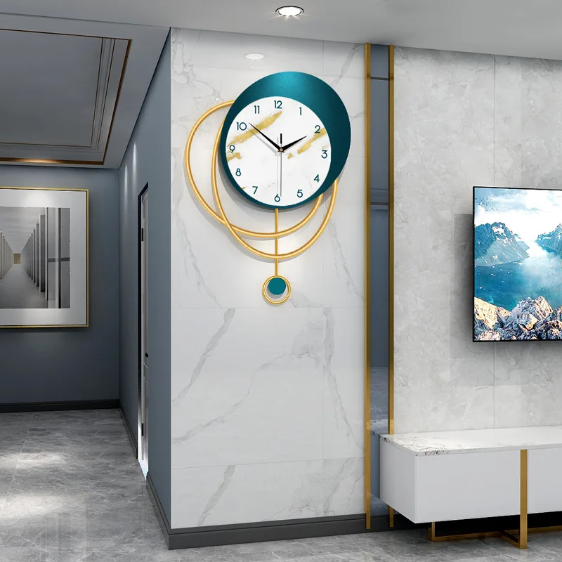 

Luxury decoration wall clock living room Nordic household clock personality creative clock wall simple modern art wall watch