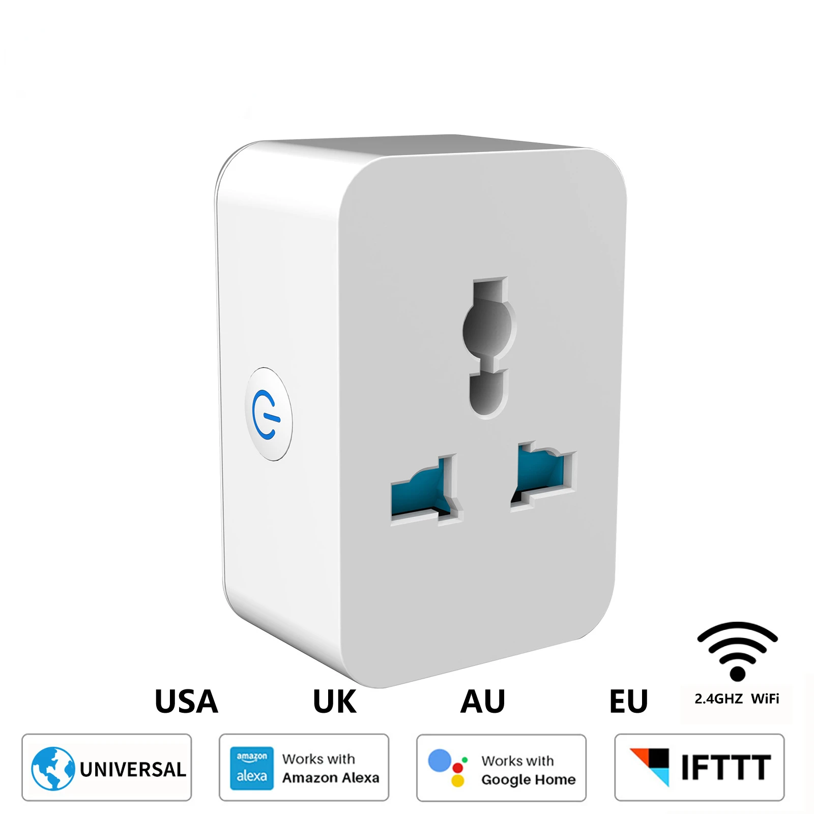 

Wifi bluetooth-compitable Timing Multi-function Conversion Socket 15A Switch Universal Plug Wifi Smart Socket Dropshipping