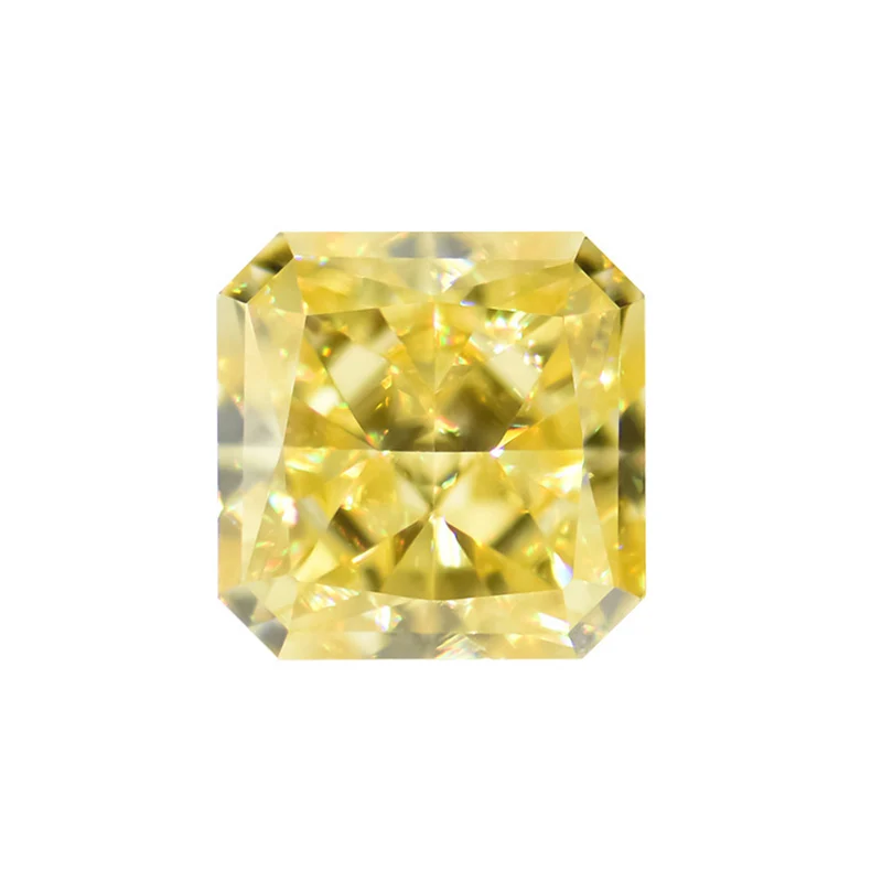 

5A Iced Flower Cushion Cut Yellow Zircon Loose Stones Geometric Shape Cubic Zirconia Loose Bead for Diy Jewelry Wholesale