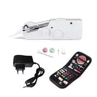 hand sewing machine kit portable handheld electric handy stitch household needlework cordless small white diy cloth fabric