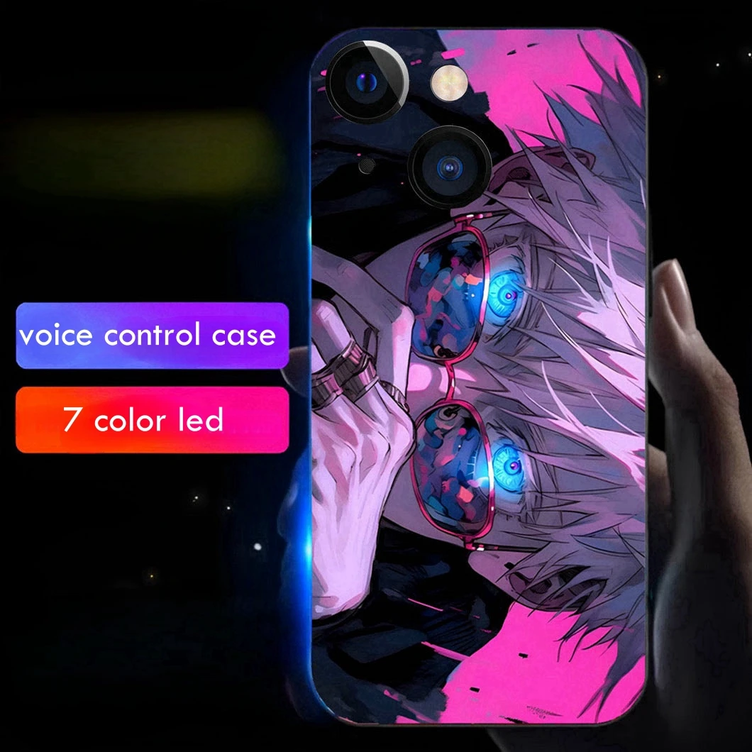 Чехол для телефона со светодиодной подсветкой в стиле комиксов iPhone 16 15 13 Pro Max 14 7 8