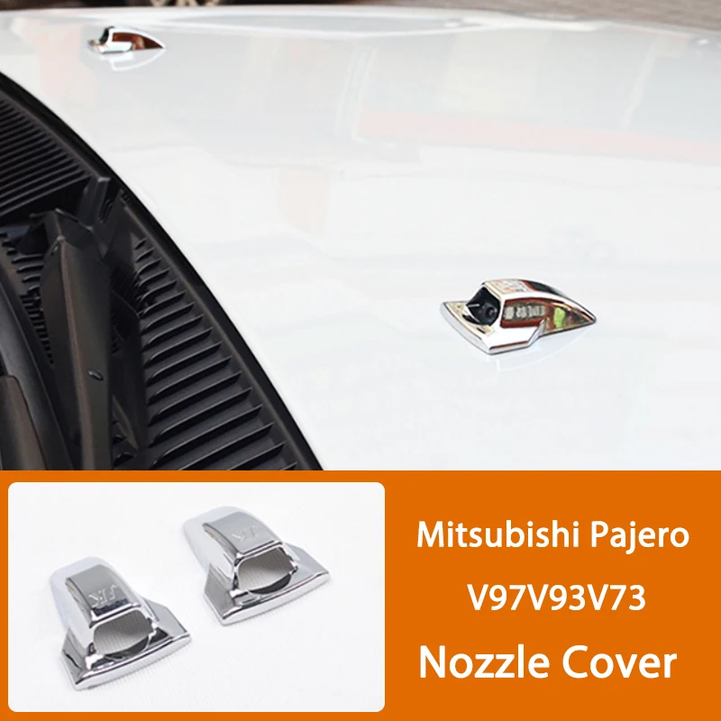 

2 шт./компл. для Mitsubishi PajeroV97V93V73 ABS Хромированная головка распылителя воды сопло крышка омывателя вентиляционная Струйная Крышка