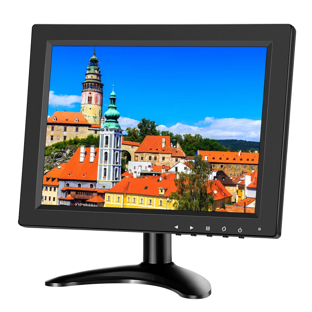 

10 inch monitor 1024x768 Resolution IPS Display with HDMI Input Metal Housing Design for CCTV Raspberry Pi PC - HDMI VGA BNC AV