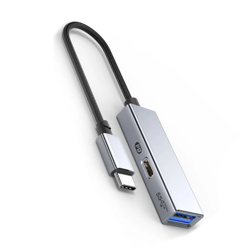 DXAB 2 в 1 USB C OTG адаптер для зарядки 3.2 Gen разветвитель PD60W кабель быстрой 5 Гбит/с