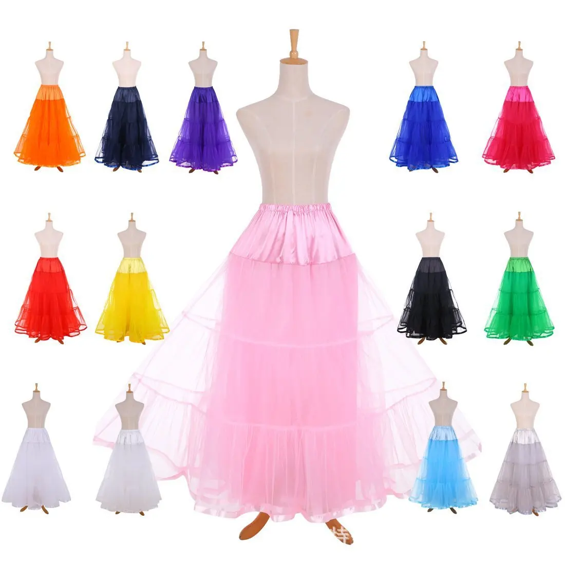 

Floor-Length Boneless Pannier a Swing Wedding Dress Crinoline Amazon Pannier Long Petticoat