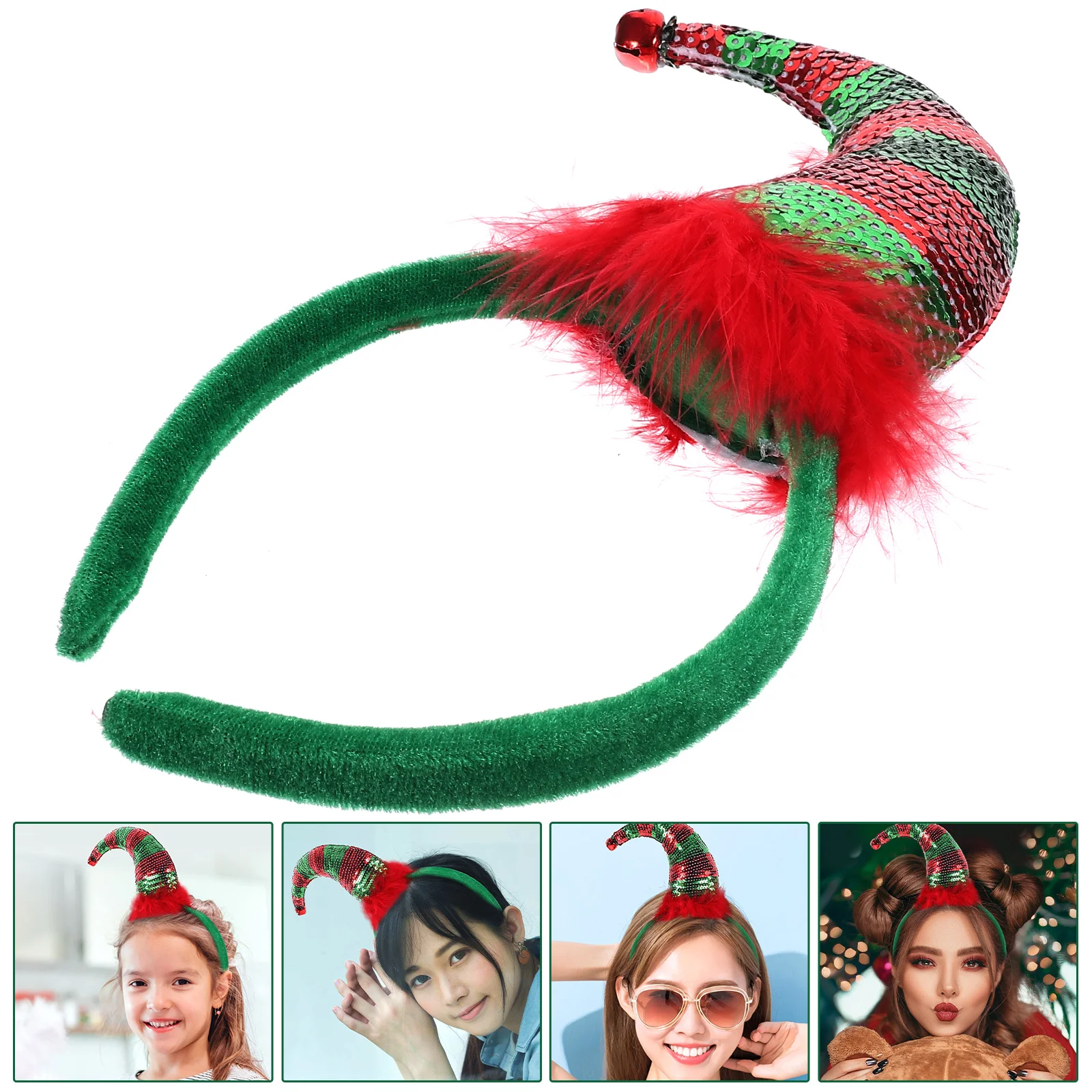

Christmas Headband Xmas Sequin Headpiece Christmas Costume Headpiece Party Favor
