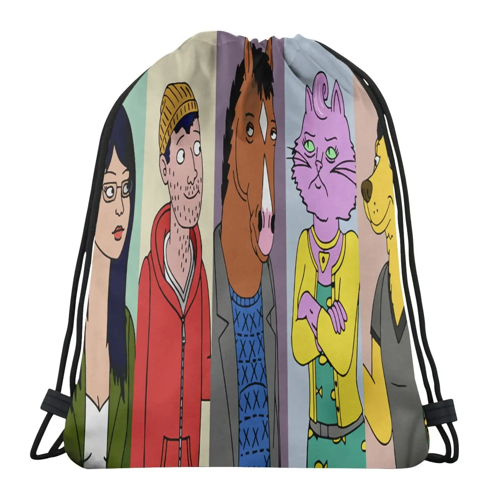 

Bojack ТВ сериал, персонажи Horseman, сумка-шоппер с персонажами из аниме ткани, сумка-мешок, сумки-сумки, Хлопковая сумка, сумка для обуви, сумка с ч...