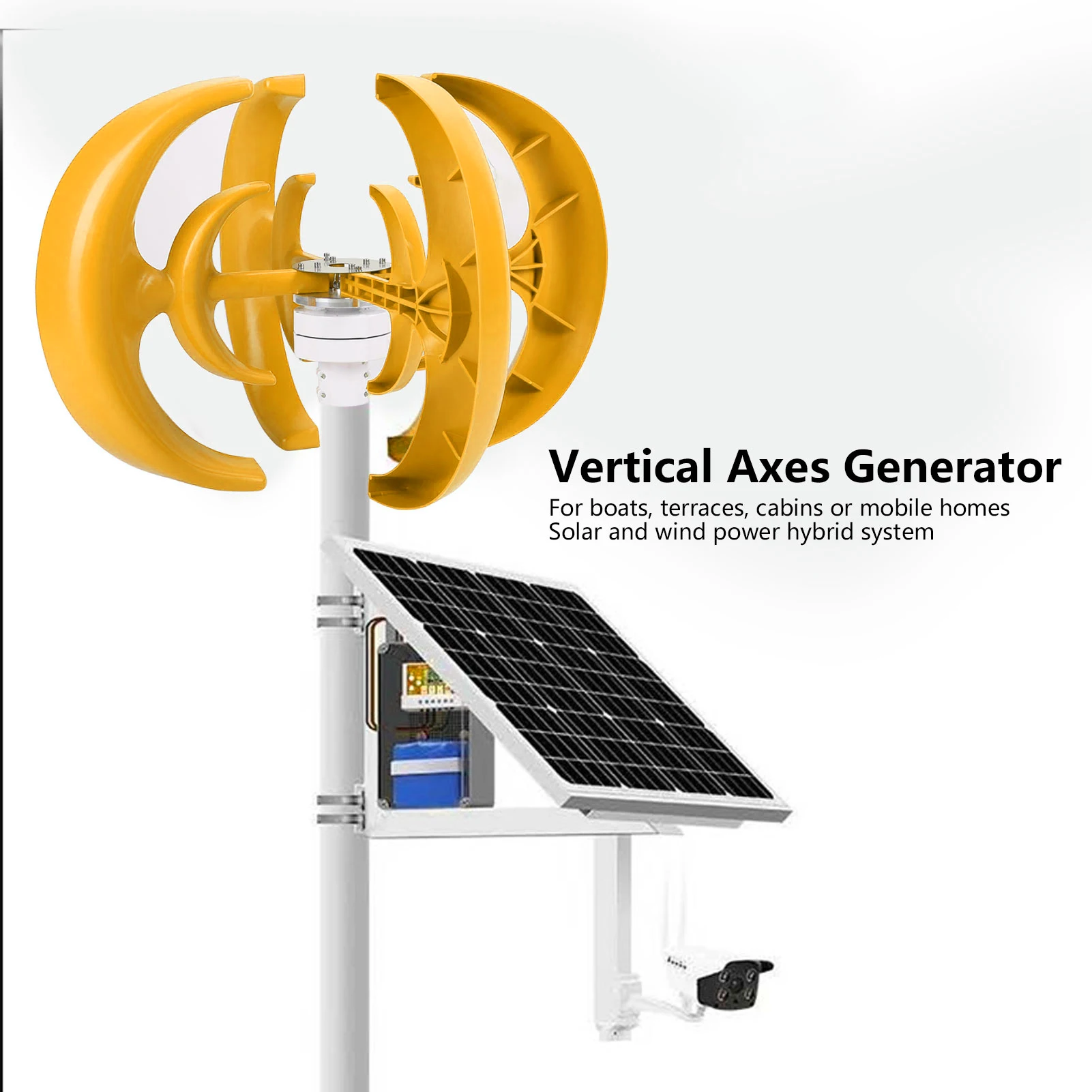 Собрание генератора энергии двойного слоя вертикальных осей фонарика лезвия