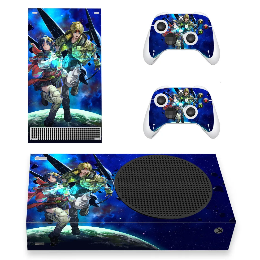 Наклейка для консоли Xbox серии S и 2 контроллера XSS