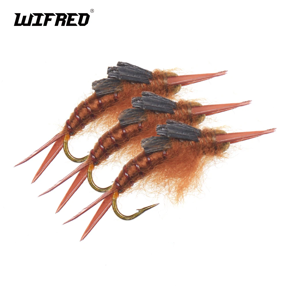 

Wifreo 6 шт. бусина Stonefly Нимфа, Рыболовные Мухи, Реалистичная Нимфа, искусственная приманка для ловли форели