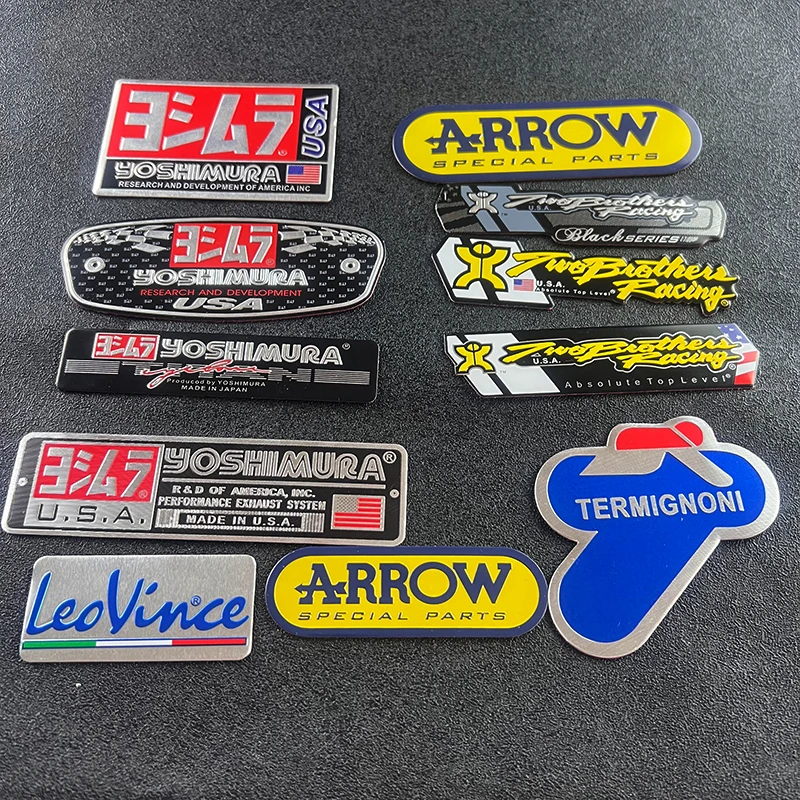 Аксессуары для мотоциклов наклейка на выхлопную трубу из алюминиевого сплава