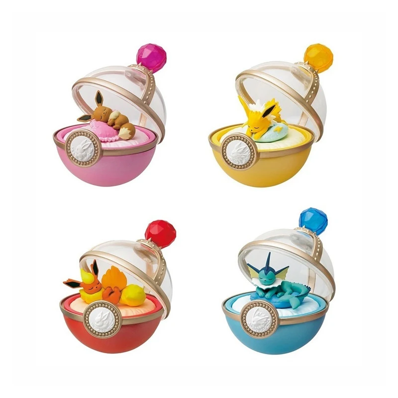 

4 коробки/набор Takara Tomy Pokemon Eevee Семья супер милые спящие игрушки покемон игрушка кукла украшение подарок игрушки покемон