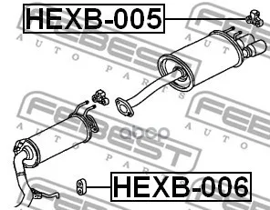 Hexb-005_подушка Крепления Глушителя Honda Civic 06 Febest арт. HEXB005 |