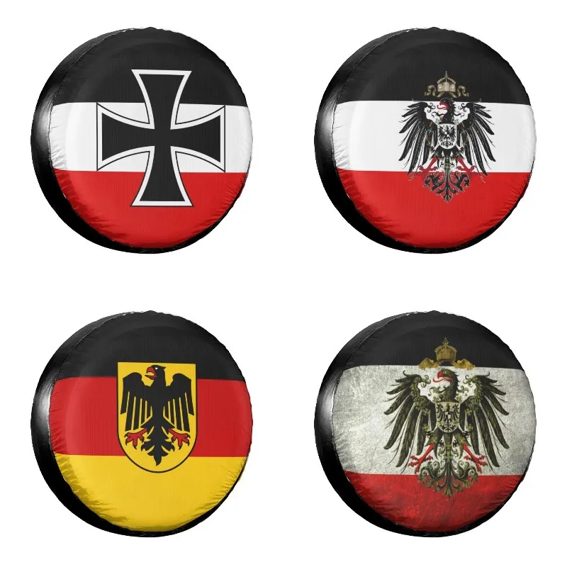 

Flag Of The German Empire Spare Tire Cover for Suzuki Mitsubish Custom Naval Flag Patriotic Car Wheel Covers