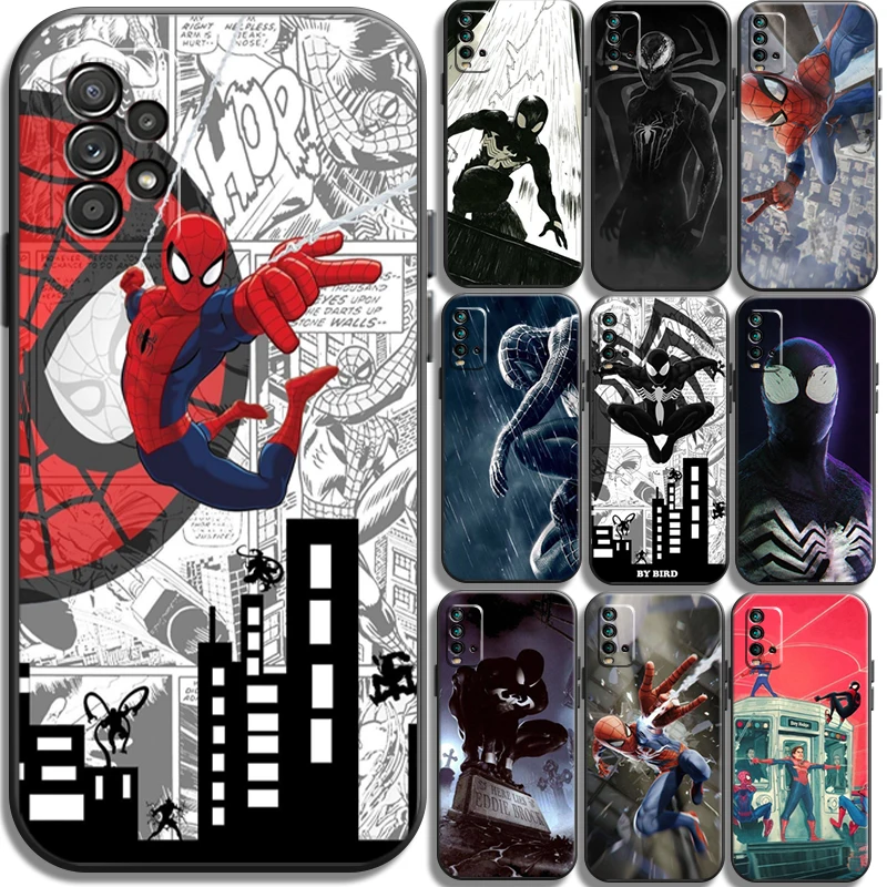 

Marvel Spiderman Phone Cases For Xiaomi Redmi POCO X3 GT X3 Pro M3 POCO M3 Pro X3 NFC X3 Mi 11 Mi 11 Lite Carcasa Soft TPU