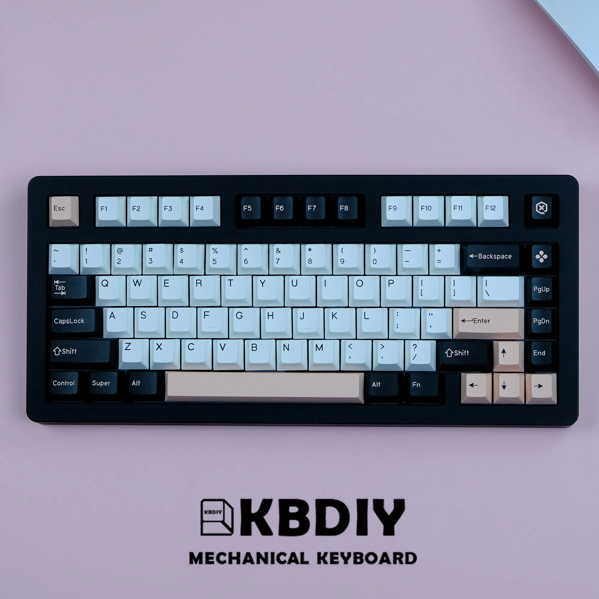 KBDiy GMK Olivia Dark PBT Keycaps Cherry Profile Double Shot Black White Pink Key Caps Custom DIY Keycap for Mechanical Keyboard