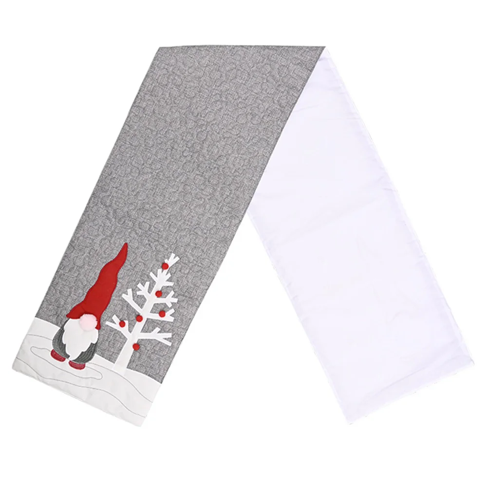 

1pc Santa Printing Tablecloth Holiday Table Runners Snowflake Table Scarf Christmas Plaid Tablecloth Christmas Table Protector