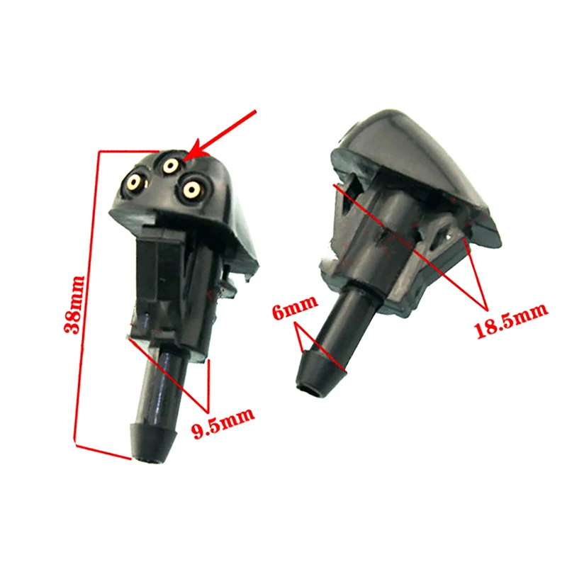 

Комплект Из 2 Универсальных Насадок Для Дворников С 3 Отверстиями, Форсунки Омывателя Лобового Стекла, Автомобильный Аксессуар