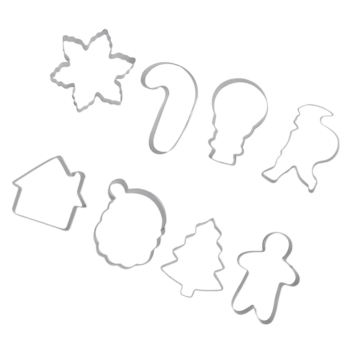 

Cookie Molds Christmas Biscuitsanta Mould Cake Steel Baking Stainless Chocolate Diymetal Tree Holiday Claus Cupcake Tool Kitchen