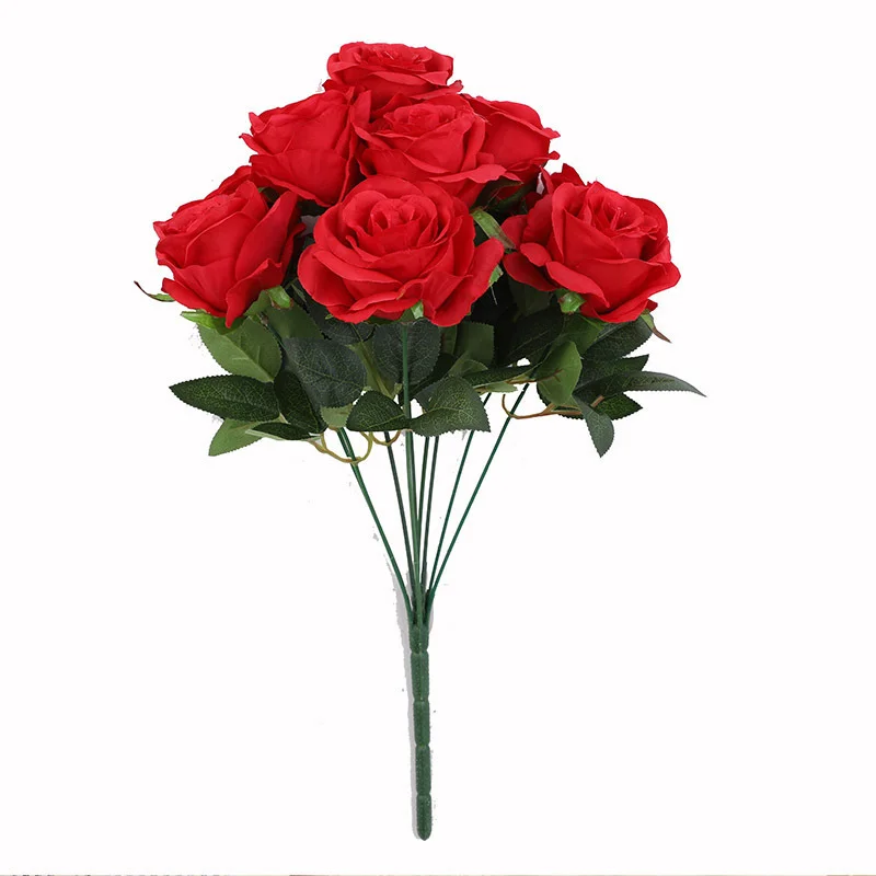 

Rose Flower Artificial Flower Bouquet Silk Red Home Party Bridal Wedding Decor