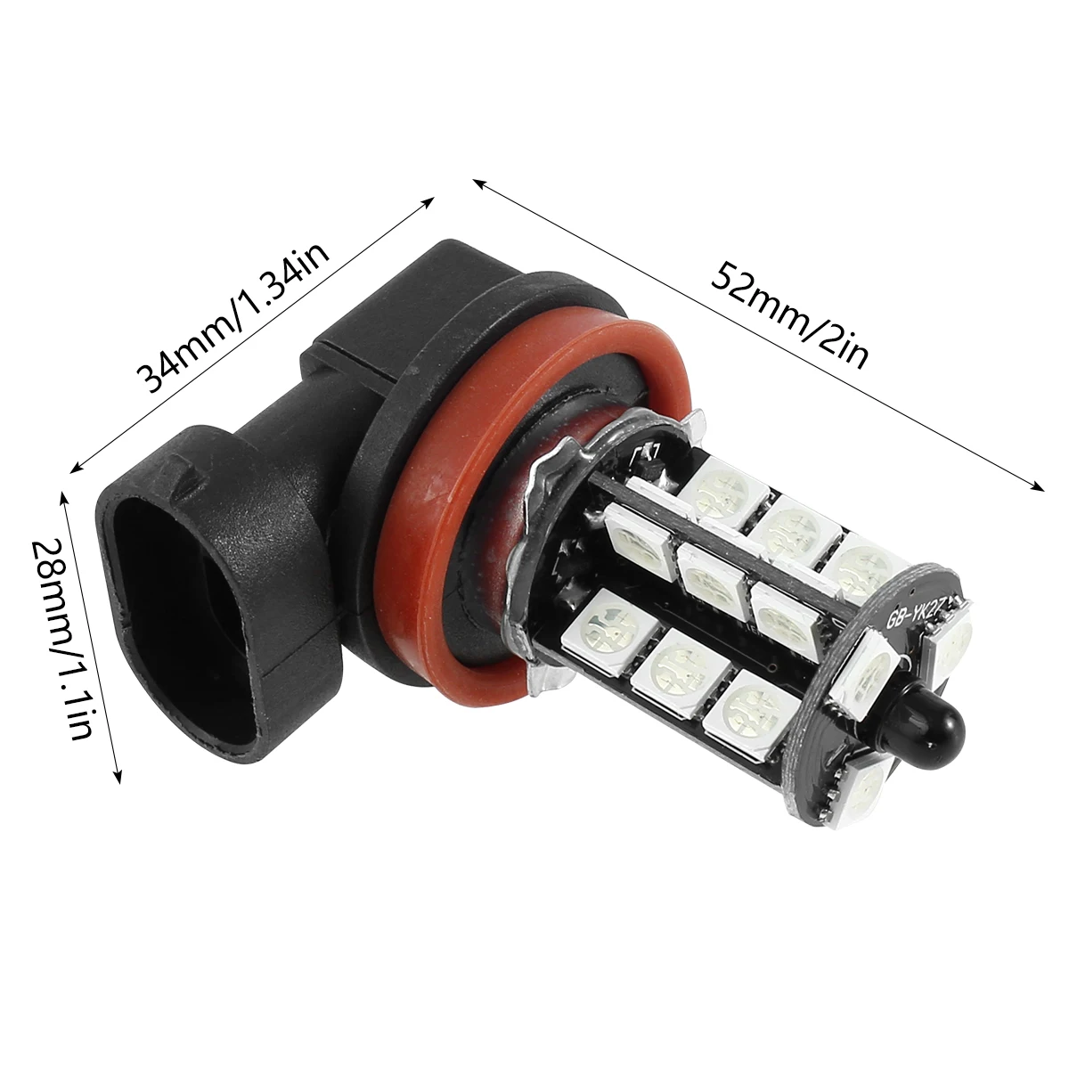 Красочные противотуманные фары RGB Автоматическая противотуманная лампа H8/H11 27 360°