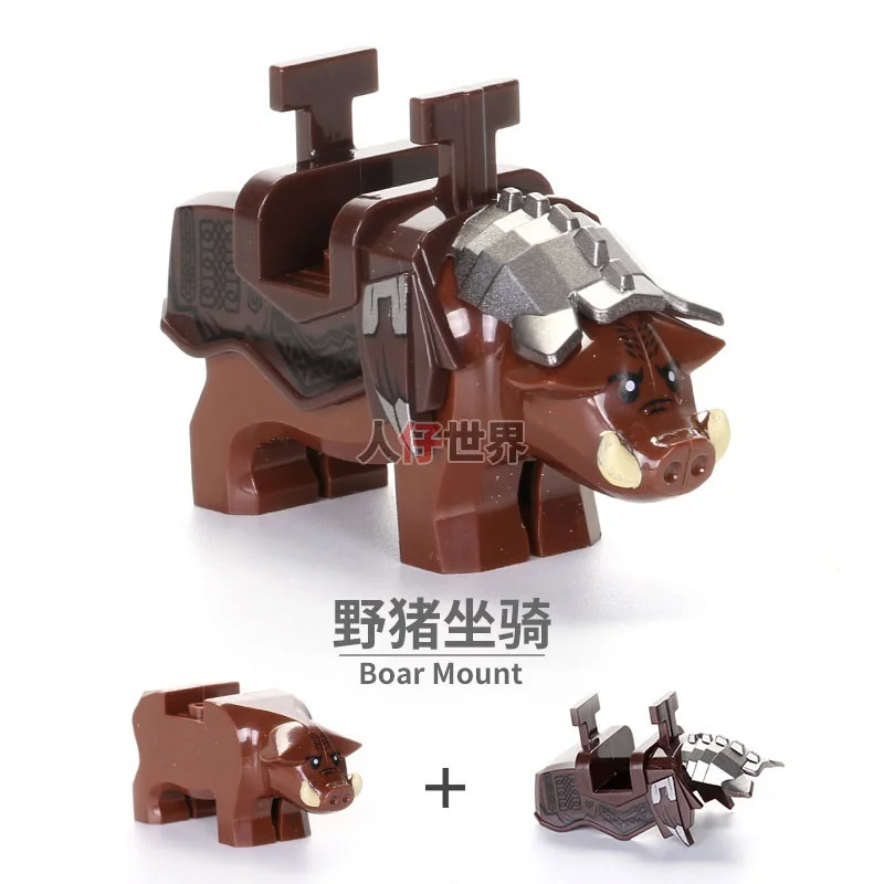 

The Lord of the Rings Hobbit Dwarf Orc Elf Warrior Soldier Animal Mount Building Blocks Mini Action Figure Mount