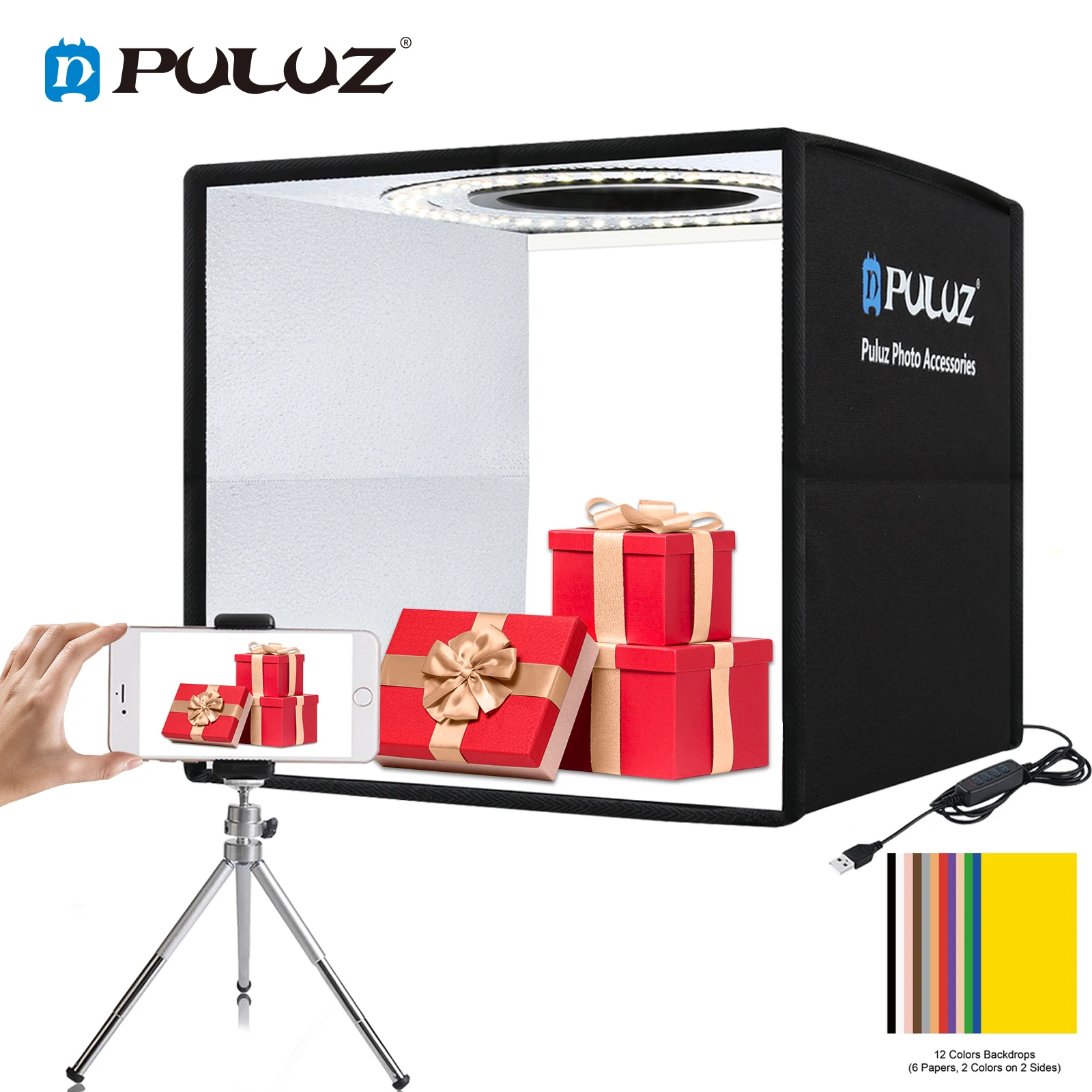 Лайтбокс PULUZ, 20 см, 25 см, 30 см, 40 см, фотостудия