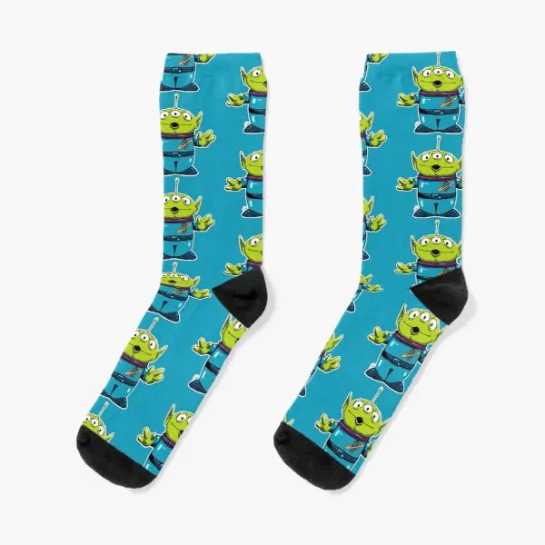 

Little Green Man Crew Socks Short Sports Women Winter Autumn Pattern Black Girls Cute Cotton Best Mens Funny Breathable Cartoon