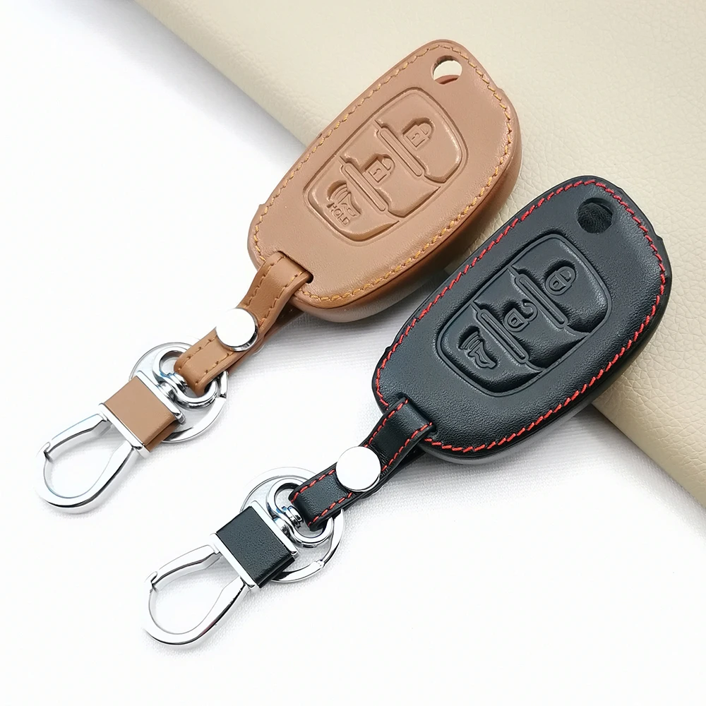Модный мужской 100% Кожаный Автомобильный пульт дистанционного управления