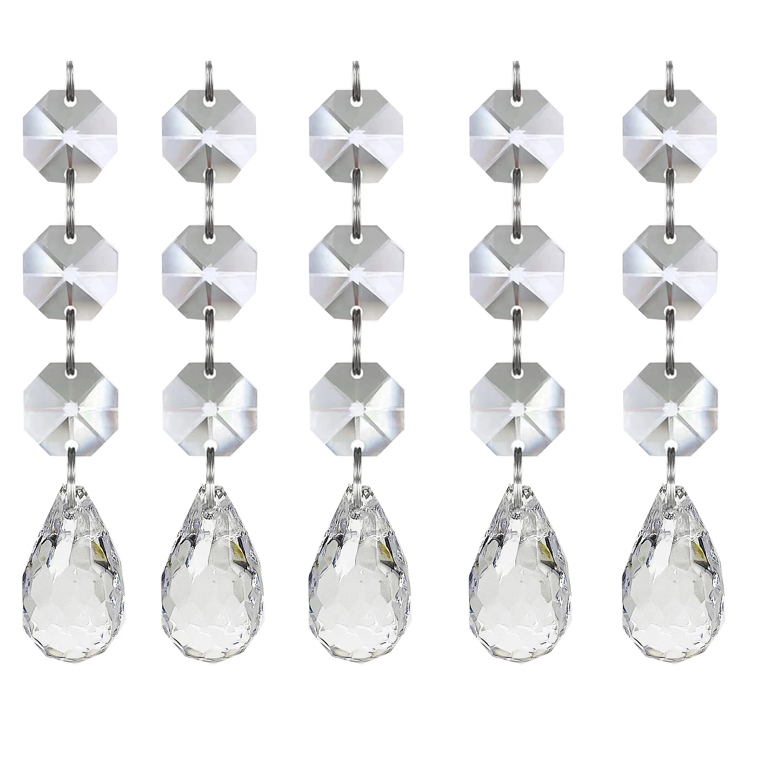 

Хрустальная акриловая подвесная лампа 5-ти струнная