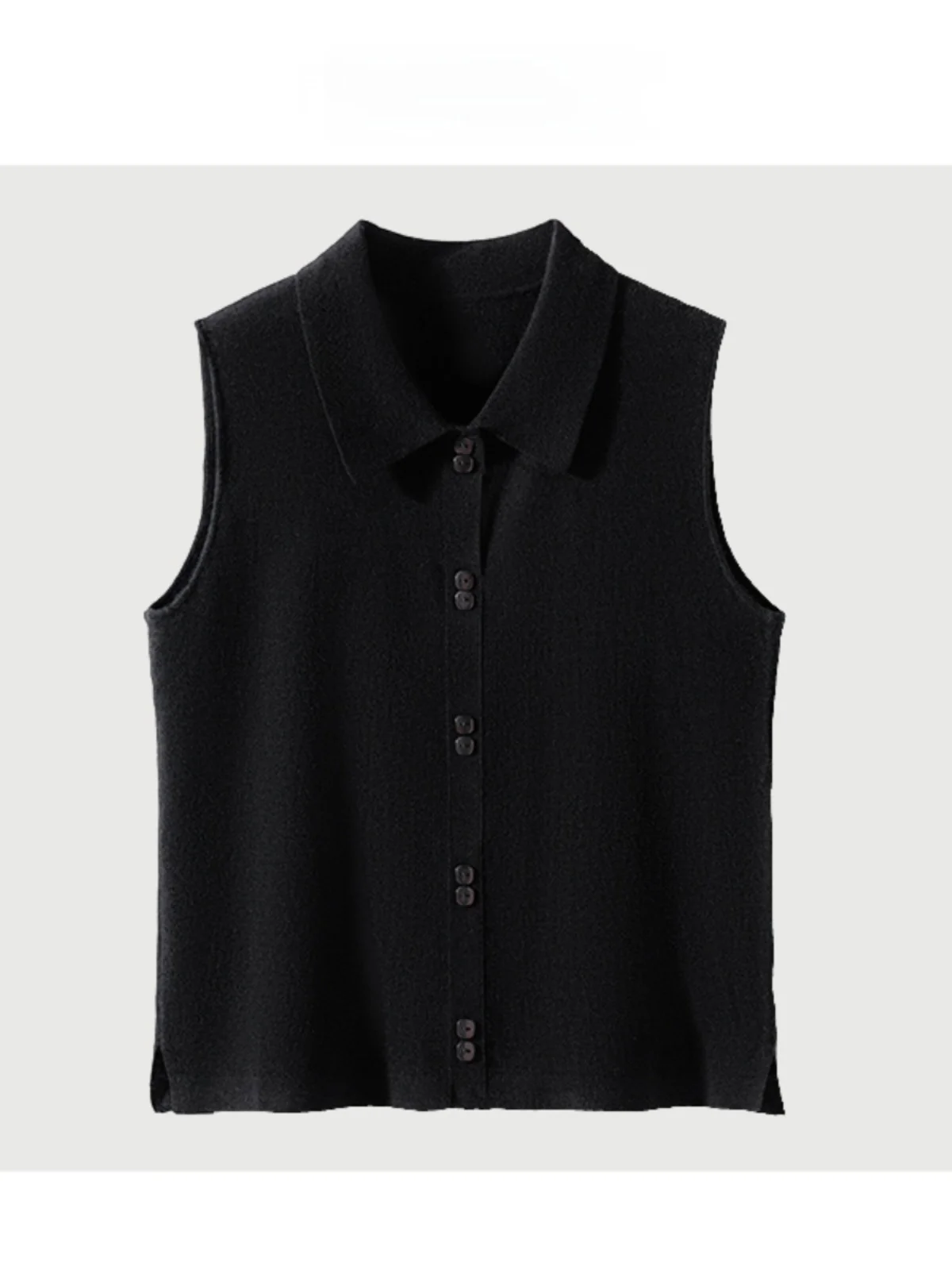 Одинаковый партнерский флисовый рубашечный воротник вязаный жилет