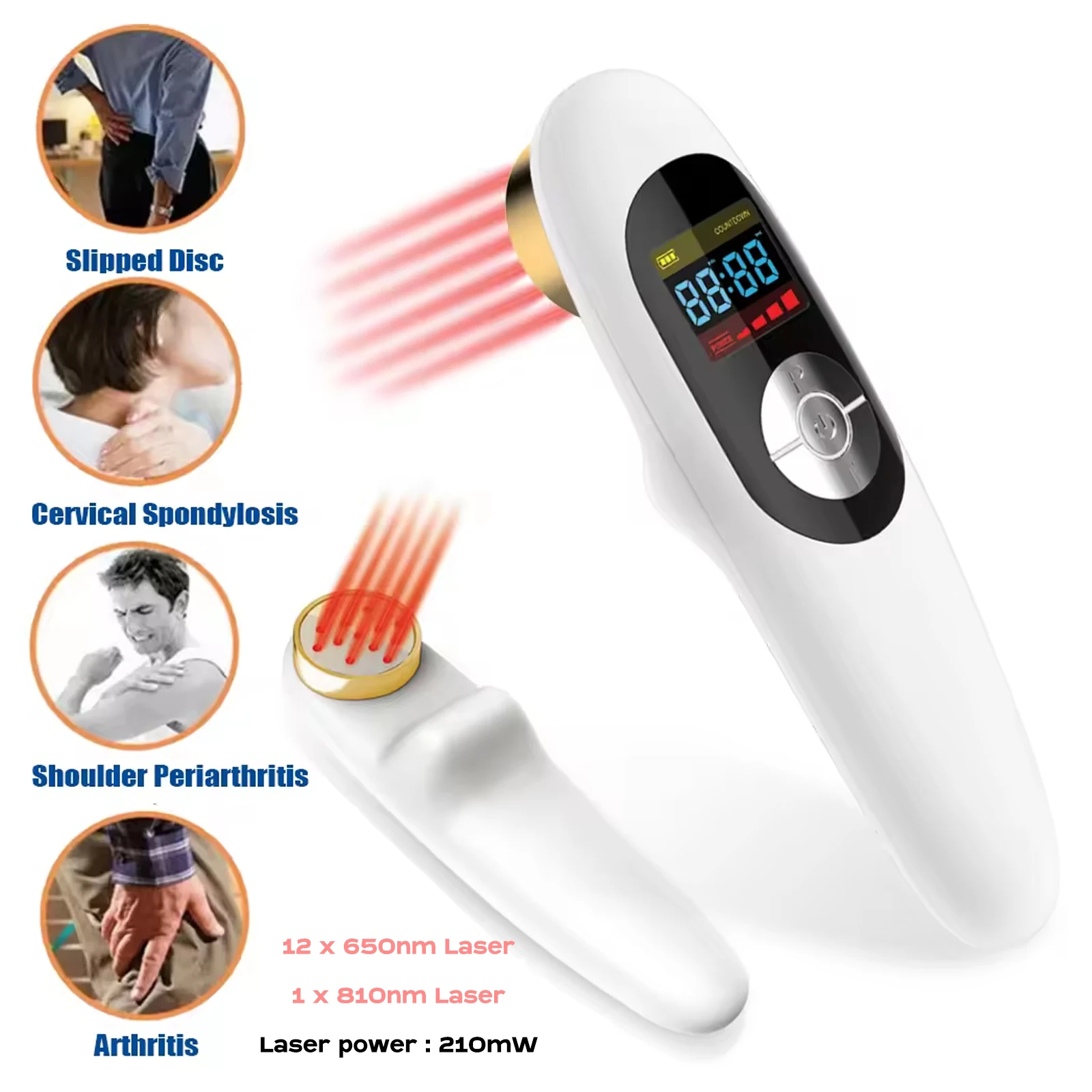 Лазерное терапевтическое устройство LASEPREHT 808 нм 650 для облегчения боли ручные
