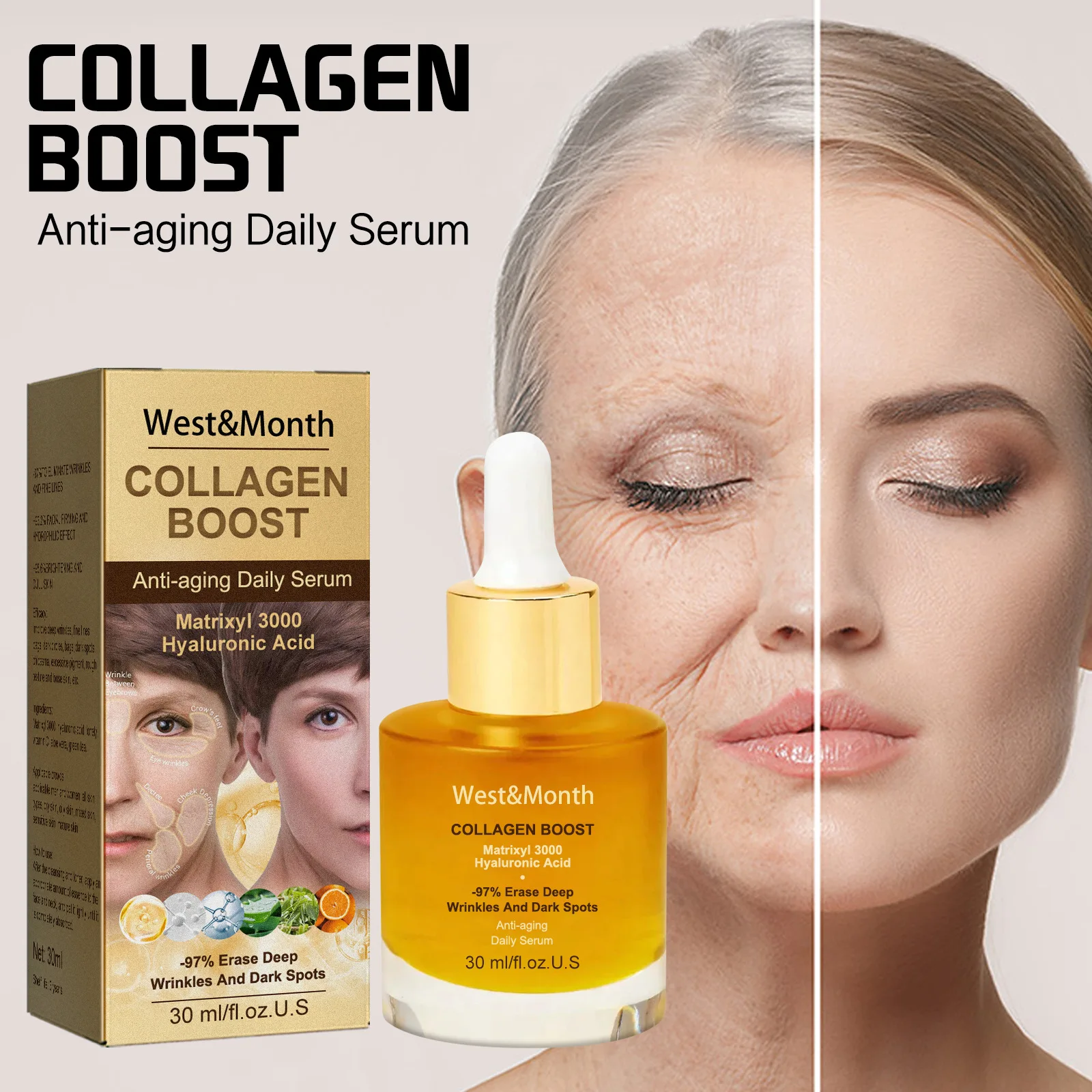 

Pedia™ Advanced Collagen Boost Anti Aging Serum repair firming and enhancing collagen Facial essence is applicable to all skin