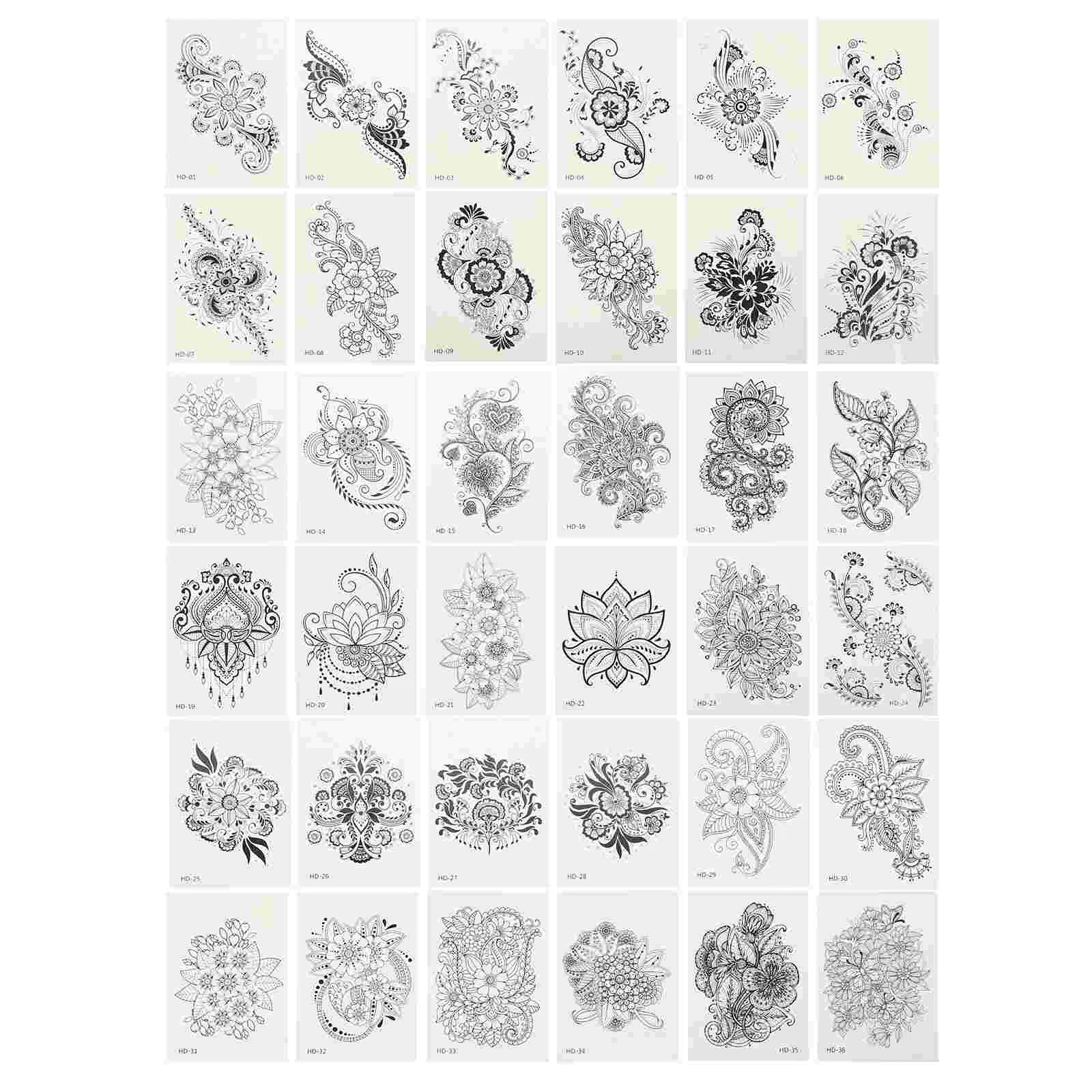 

36pcs Novel Durable Practical Mandala Tattoos Stickers for Friends Co-worker Family