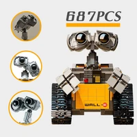 new 16003 wall e cute robot disney pixar figures technical building block brick toy gift kid birthday 21303