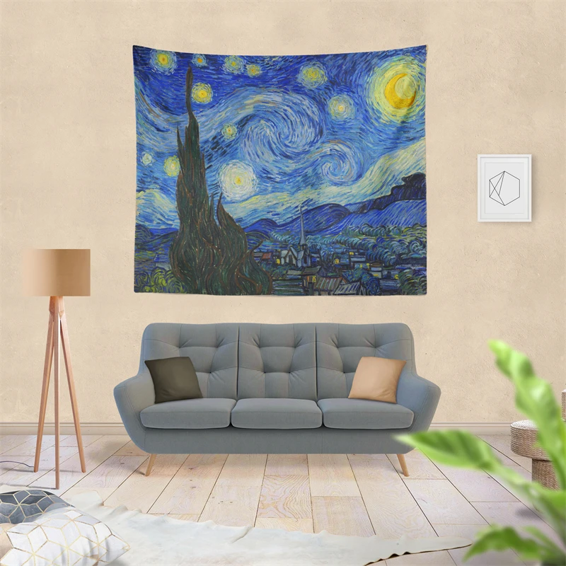 Гобелен Gaslight Gatekeep Girlboss Звездная ночь Винсент Ван Гог настенный художественный