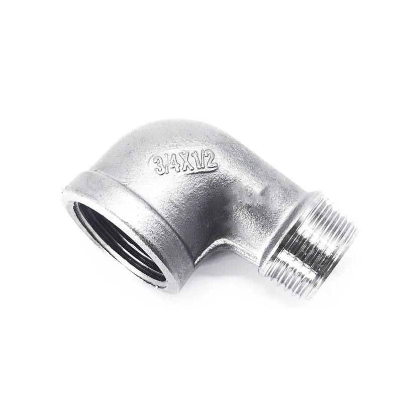 

3/8" 1/2" 3/4" 1" BSP Female To Male Thread 304 Stainless Steel 90 Degree Elbow Pipe Fitting Connector Reducer Coupler Adapter