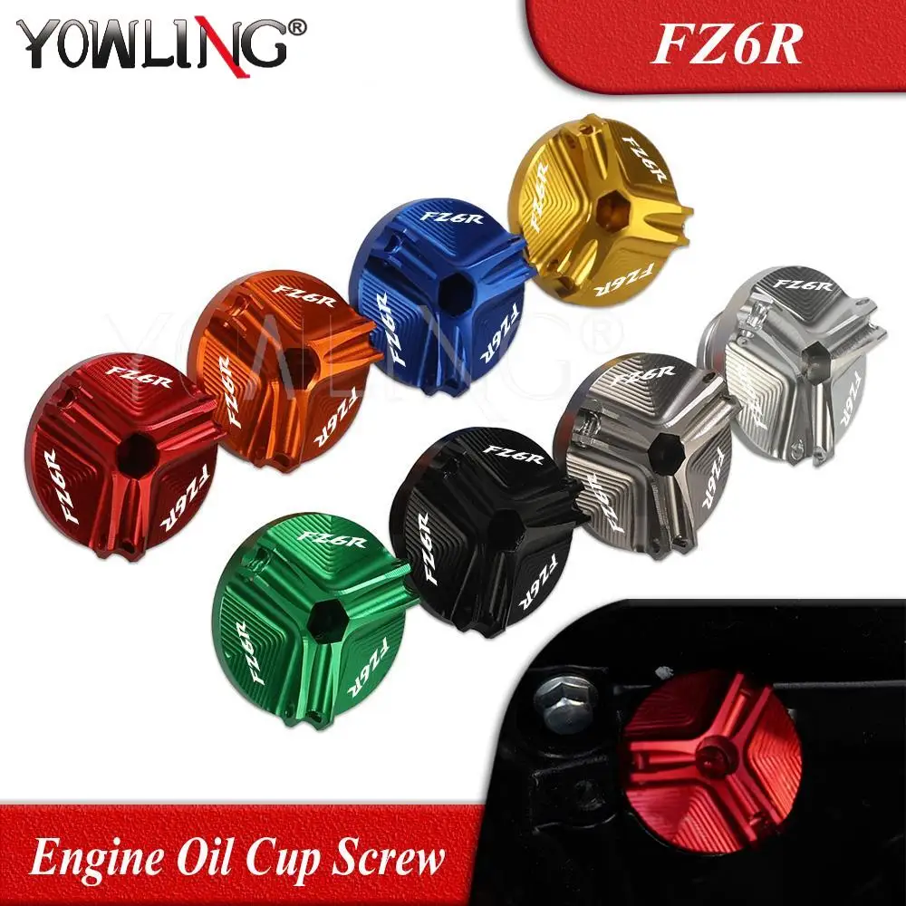 

M28*3 Motorcycle Engine Oil Cup Filter Fuel Filler Tank Cover Cap Screw For Yamaha FZ6R FZ-6R FZ 6R FZ-6 R 2009-2015 2016 2017