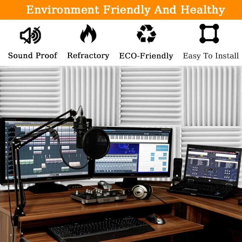 Комнатная Звукоизоляционная панель TOUO 6-24 шт. домашняя изоляционная настенная