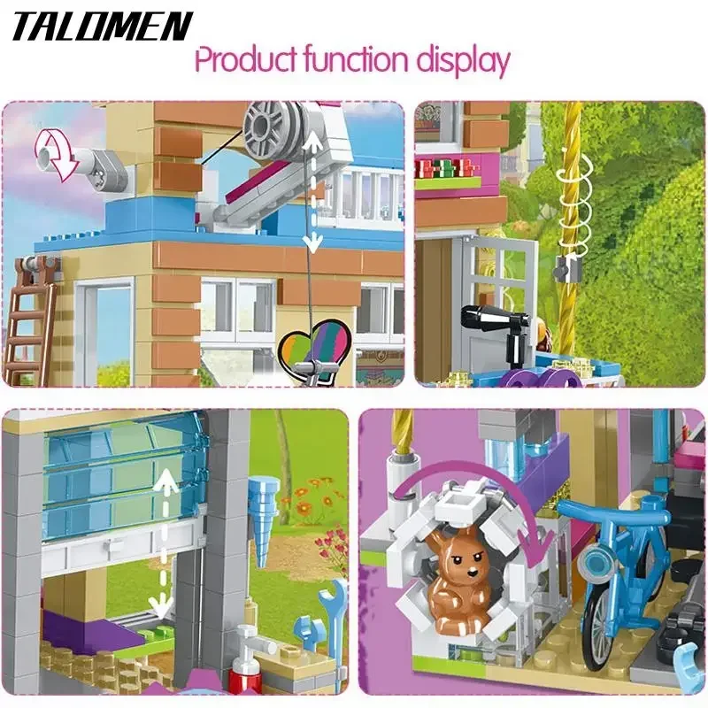 Совместимый 41340 Дом дружбы строительные блоки друзья 865 шт. игрушки для отелей и