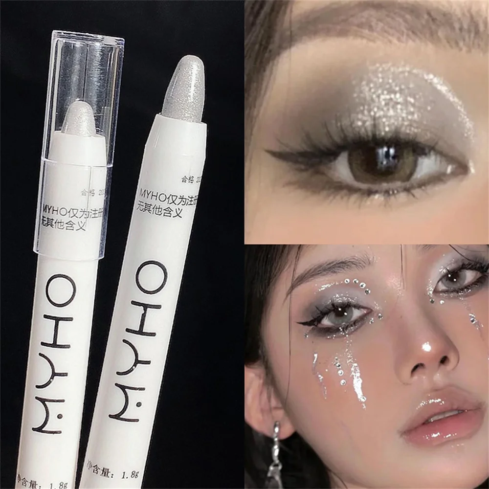 

Brightening Lying Silkworm Highlighter Pen Pearlescent Matte Longlasting Waterproof Brightening White Silver Eyes Stick Makeups