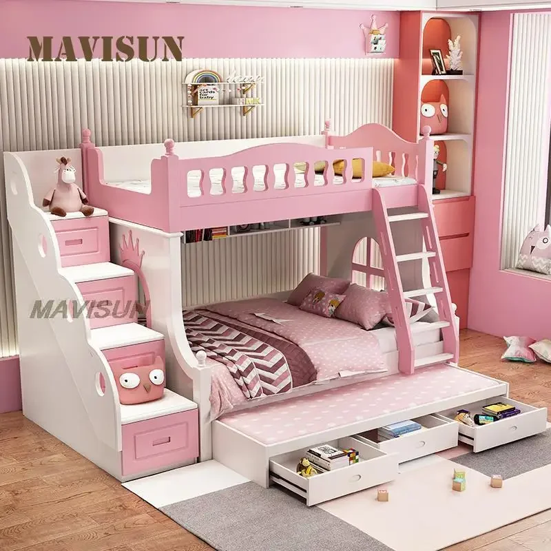 Кровать современная маленькая квартира мебель для дома детская двухслойная в