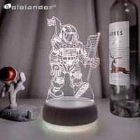 rgb creative 3d astronaut model visual night light spaceman discolor led table lamp coffee desk decoration cool gift for kids