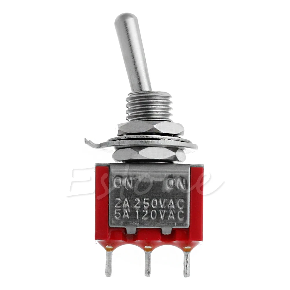 

Rocker Momentary Switch On-On 3-Pin 2-Position SPDT Toggle Switch with Metal Bat DropShip