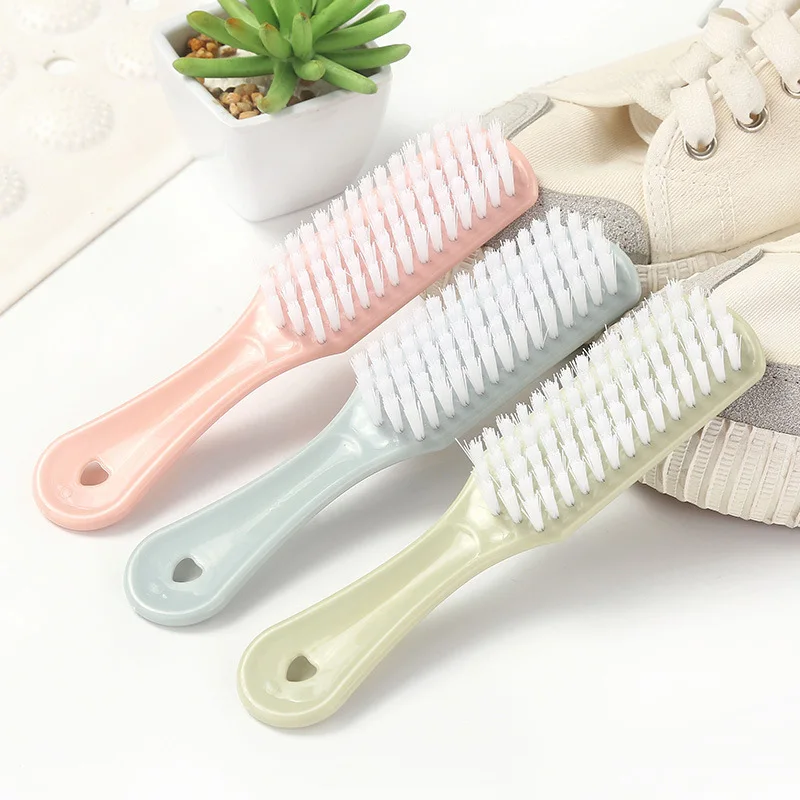 

5Pcs Household Long Handle Shoe Brush Can Be Hung Washing Brush Multi-Functional Plain Color Cleaning Brush Home Accessories