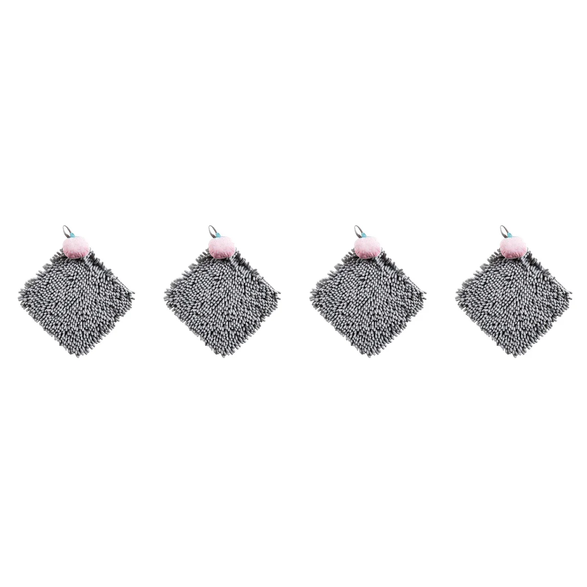 

Hand Towels Towel Kitchen Hanging Drying Loopsreusable Fast Handkerchiefgrey Cleaning Paper Loop Hook Cartoon Wash Home Fluffy