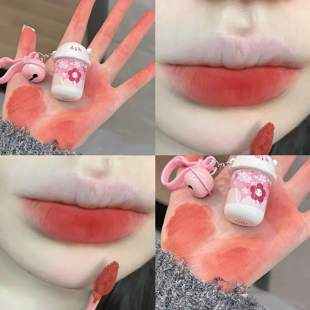 Водостойкая милая грязь для губ с брелком долговечная антипригарная матовая