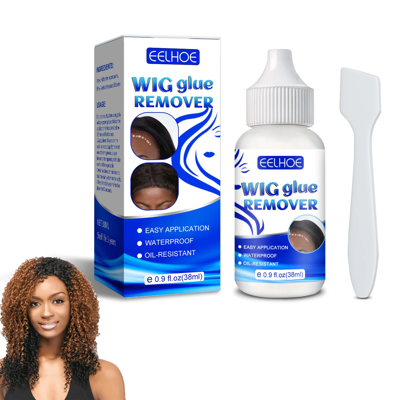 

Клей для переднего кружева, крепкое удерживающее кружево, клей для натурального переднего S 38 мл, Прозрачный Прочный удерживающий клей